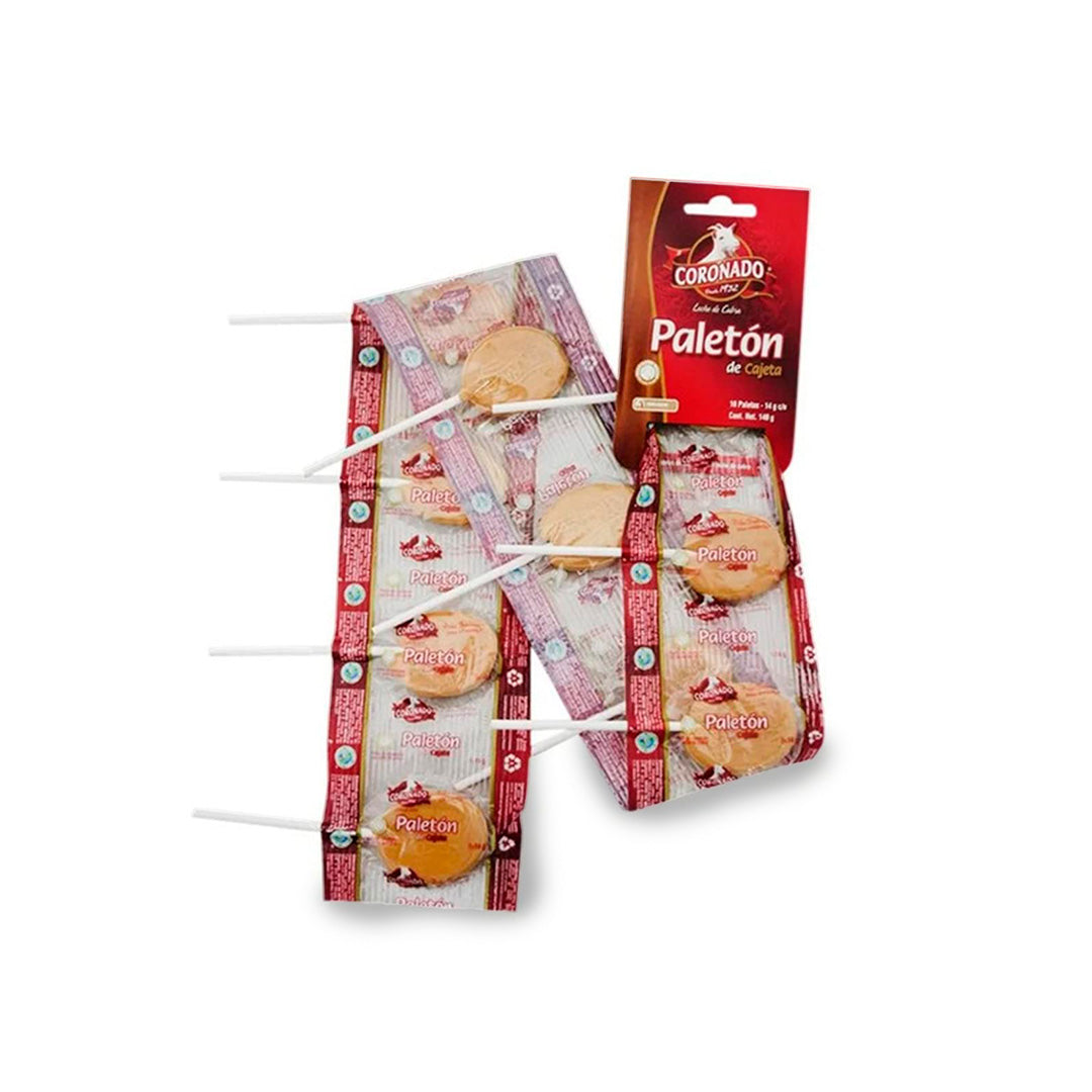 Dulces Coronado Paleta Cajeta Tira 10Pz