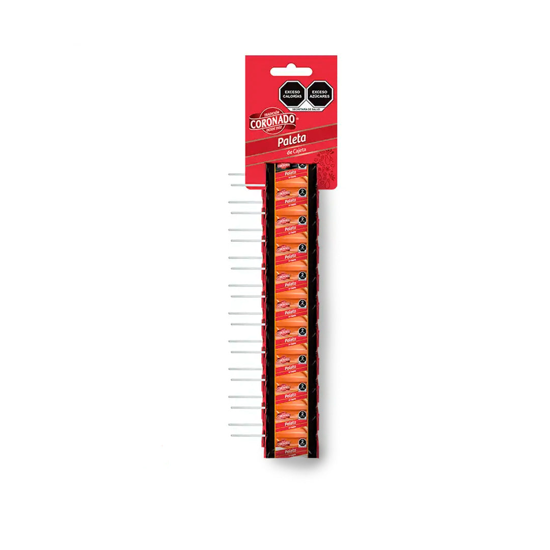 Dulces Coronado Paleta Cajeta Tira 20Pz