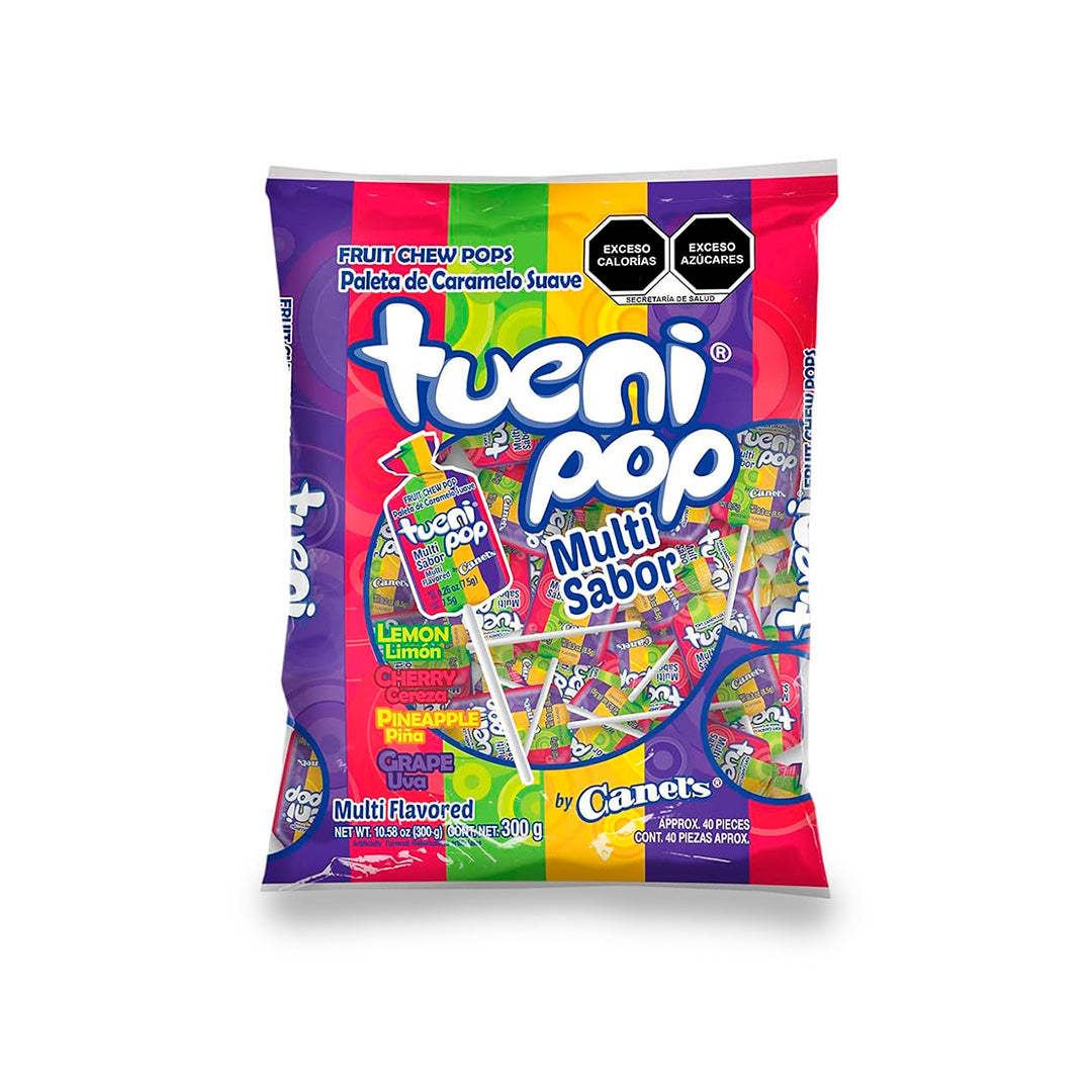 Dulces Tueni Pop Paleta Multi Sabor 300 Gr