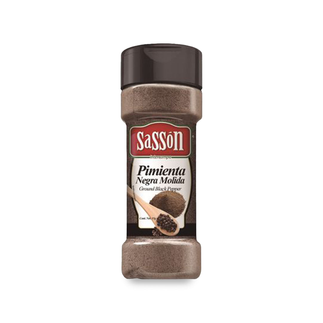Especias Frasco Sasson Pimienta Negra Molida 50 Gr