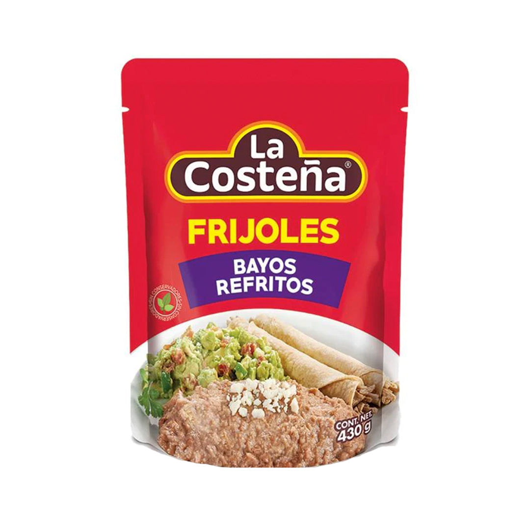 Frijol Costeña Bayos Refritos Bolsa 430 Gr