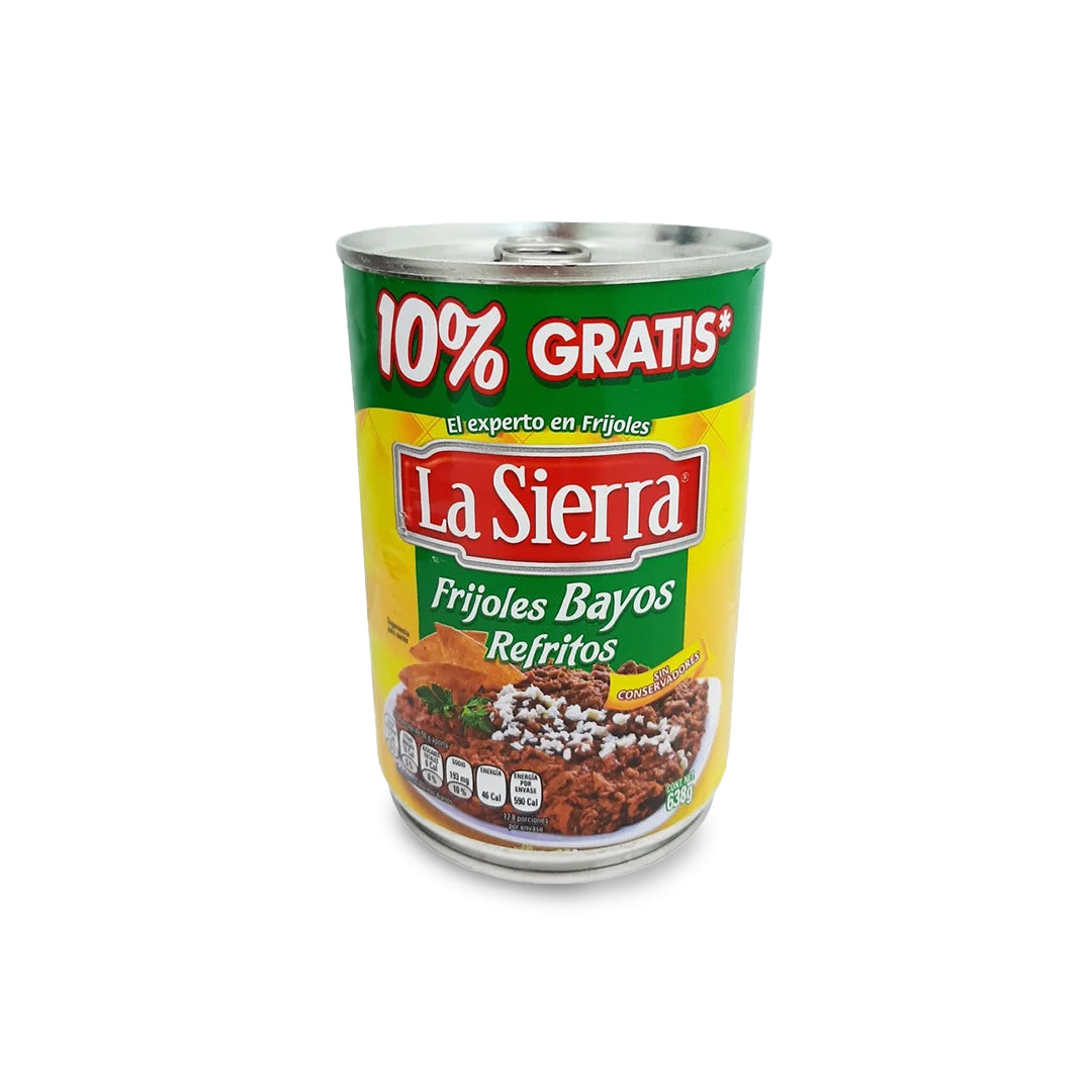 Frijol Lata La Sierra Negros Lata Refritos + 10% 638 Gr