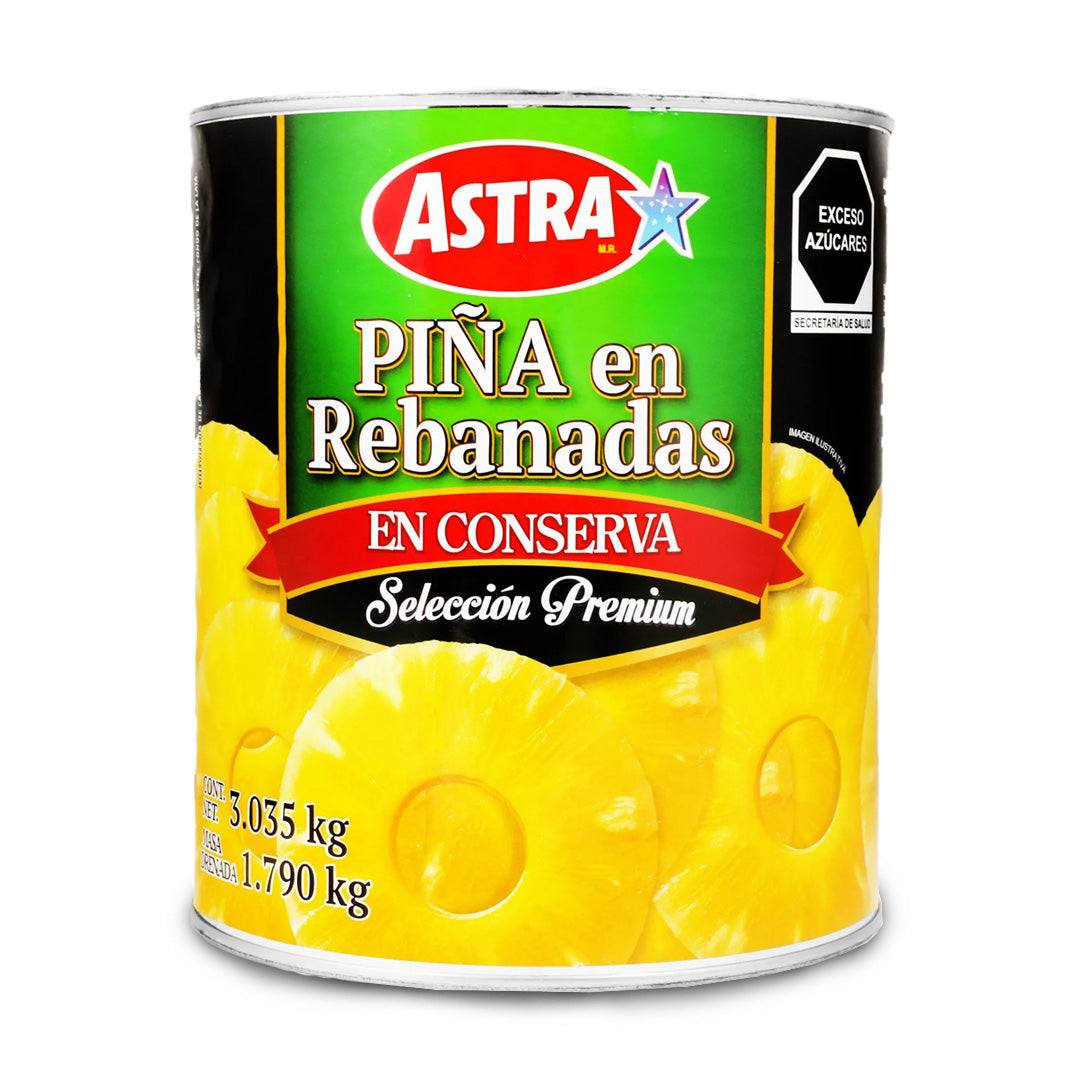 Fruta En Almibar Astra Piña En Rebanadas 3.035 Kg