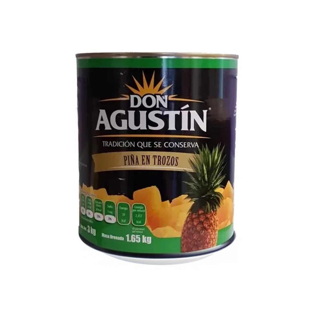 Fruta En Almibar Don Agustin Piña En Trozos 3.05 Kg
