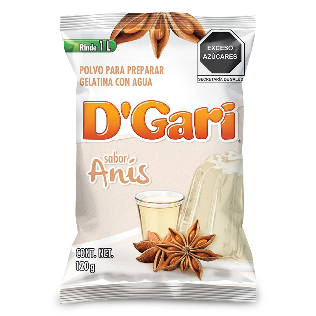 Gelatinas Gari Agua Anis 120Gr