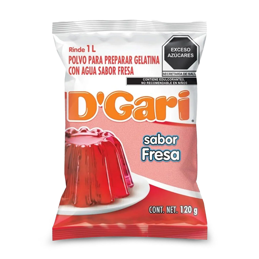 Gelatinas Gari Agua Fresa 120G