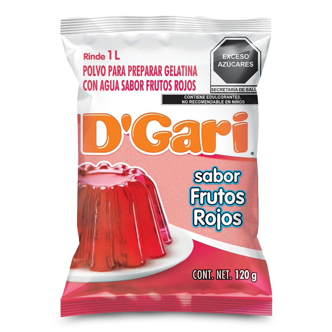 Gelatinas Gari Agua Frutos Rojos 120Gr