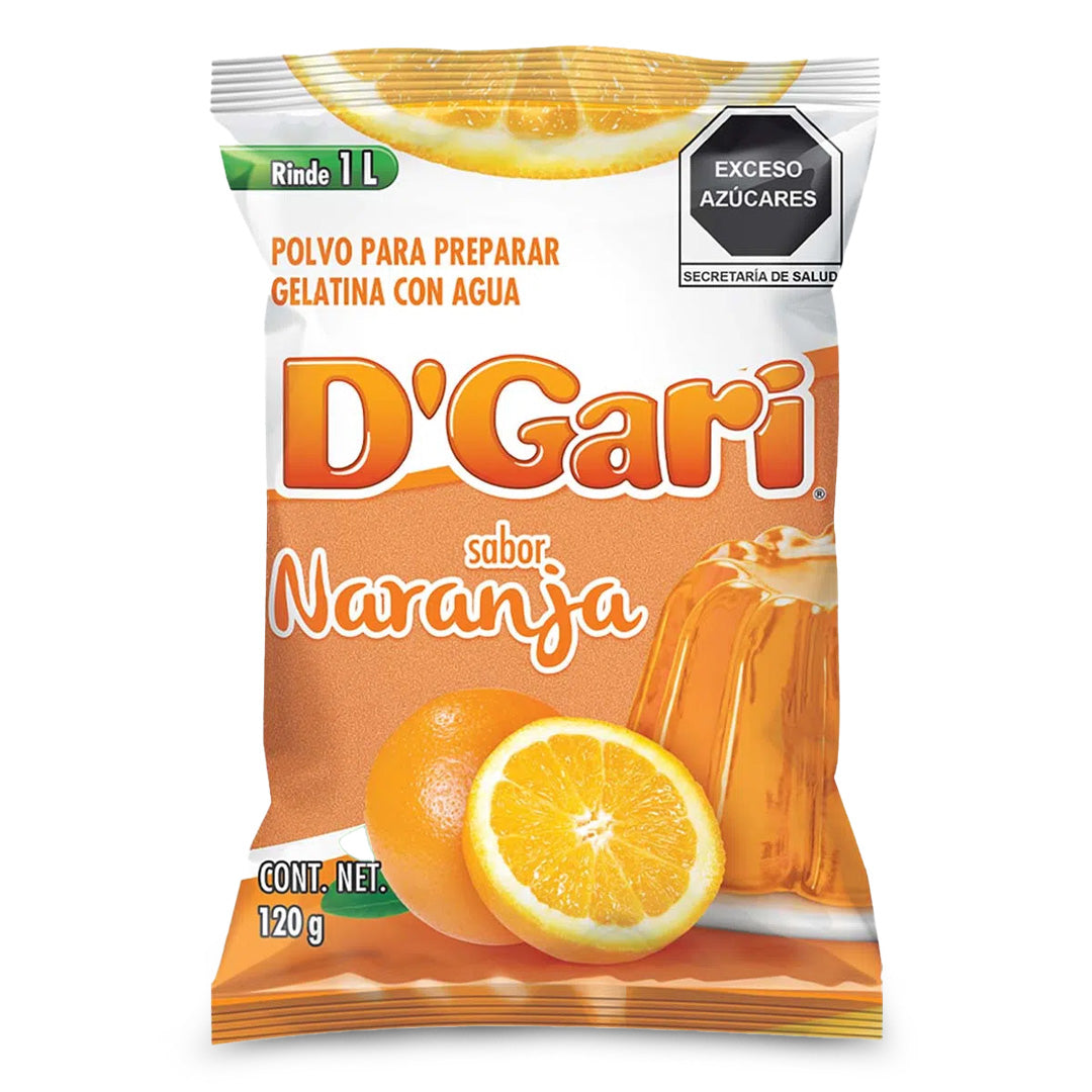 Gelatinas Gari Agua Naranja 120G