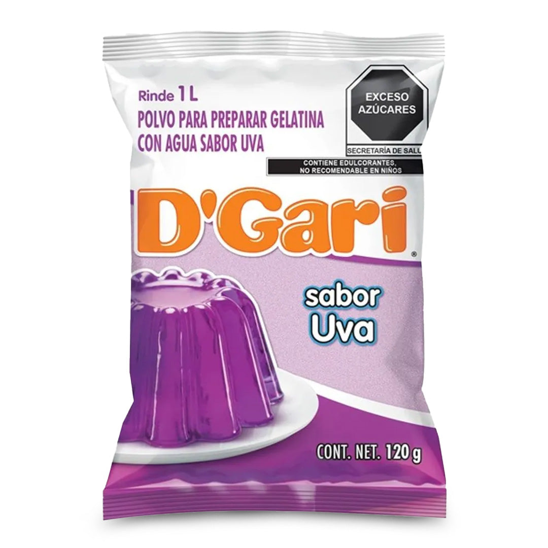 Gelatinas Gari Agua Uva 120G