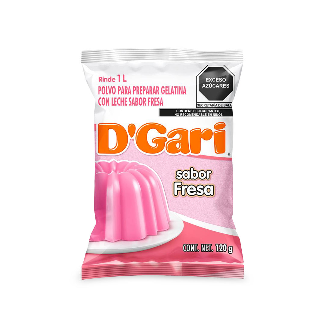 Gelatinas Gari Leche Fresa 120Gr