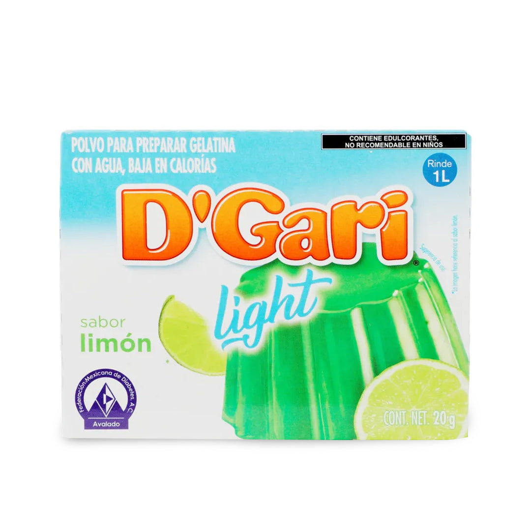 Gelatinas Gari Ligth Limon 20 Gr