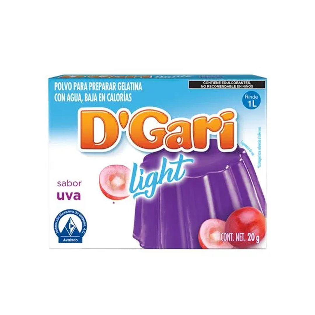 Gelatinas Gari Ligth Uva 20 Gr
