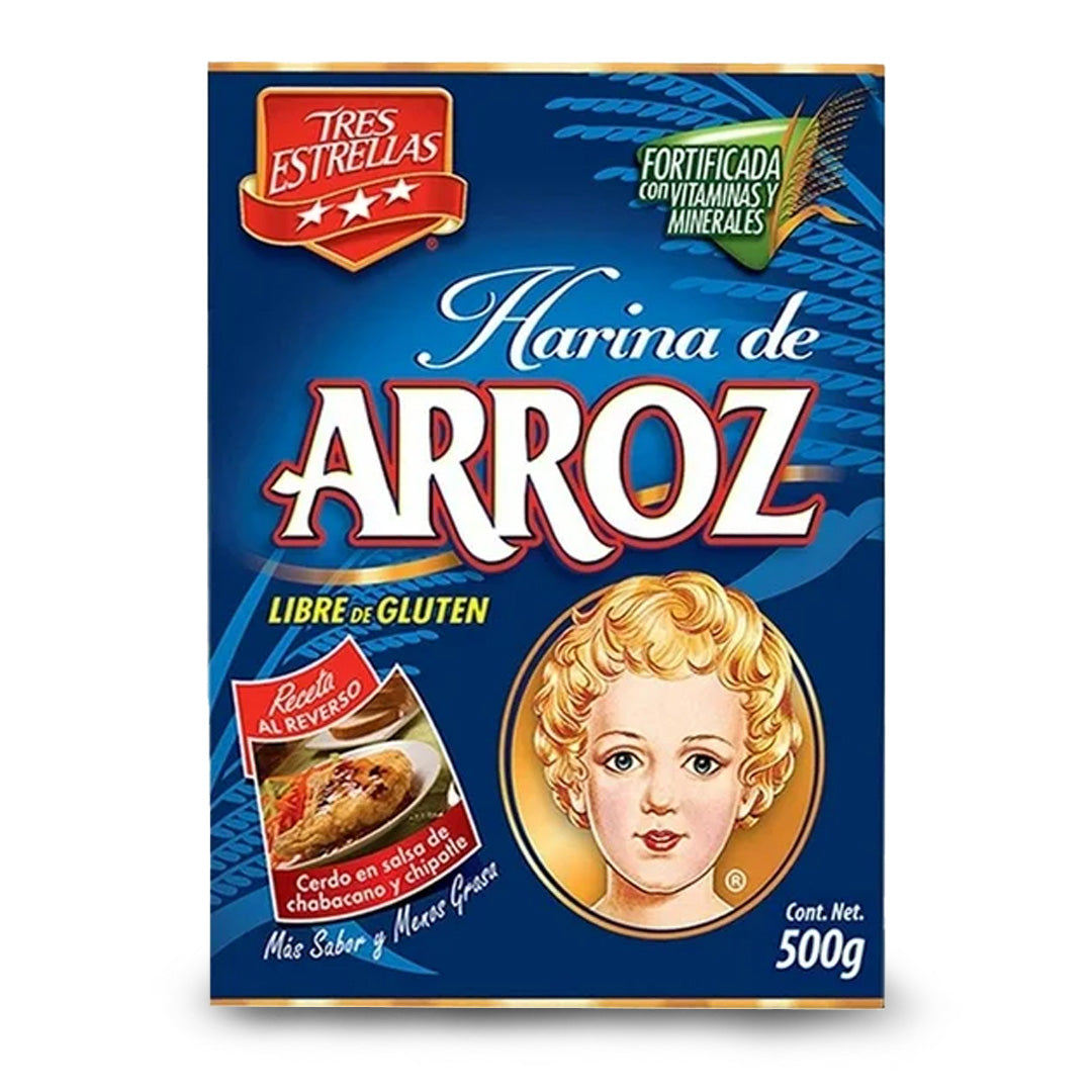 Harina De Arroz Tres Estrellas 500 Gr