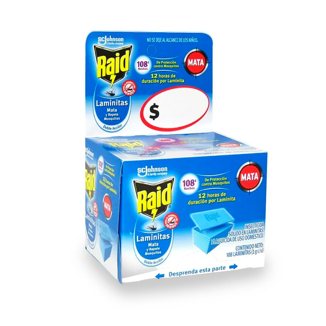 Insecticida Raid Laminitas 108 Pz