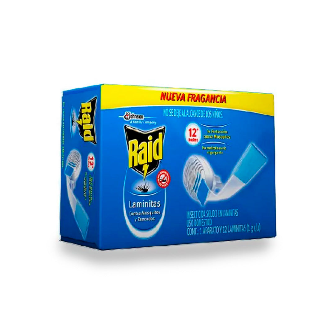 Insecticida Raid Laminitas 12 Pz + 1 Aparato Pz