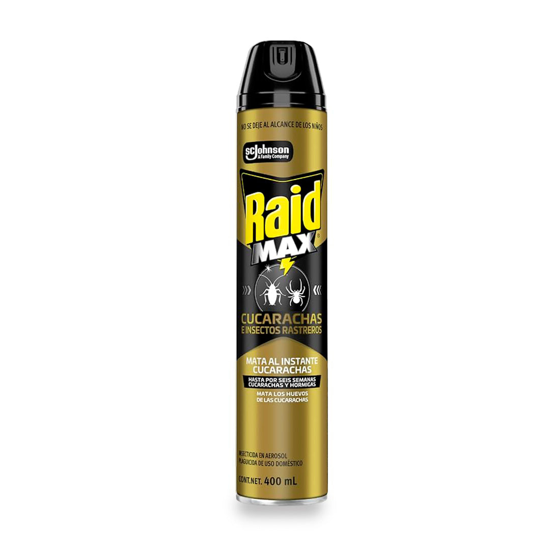 Insecticida Raid Max Mata Cucarachas 400Ml