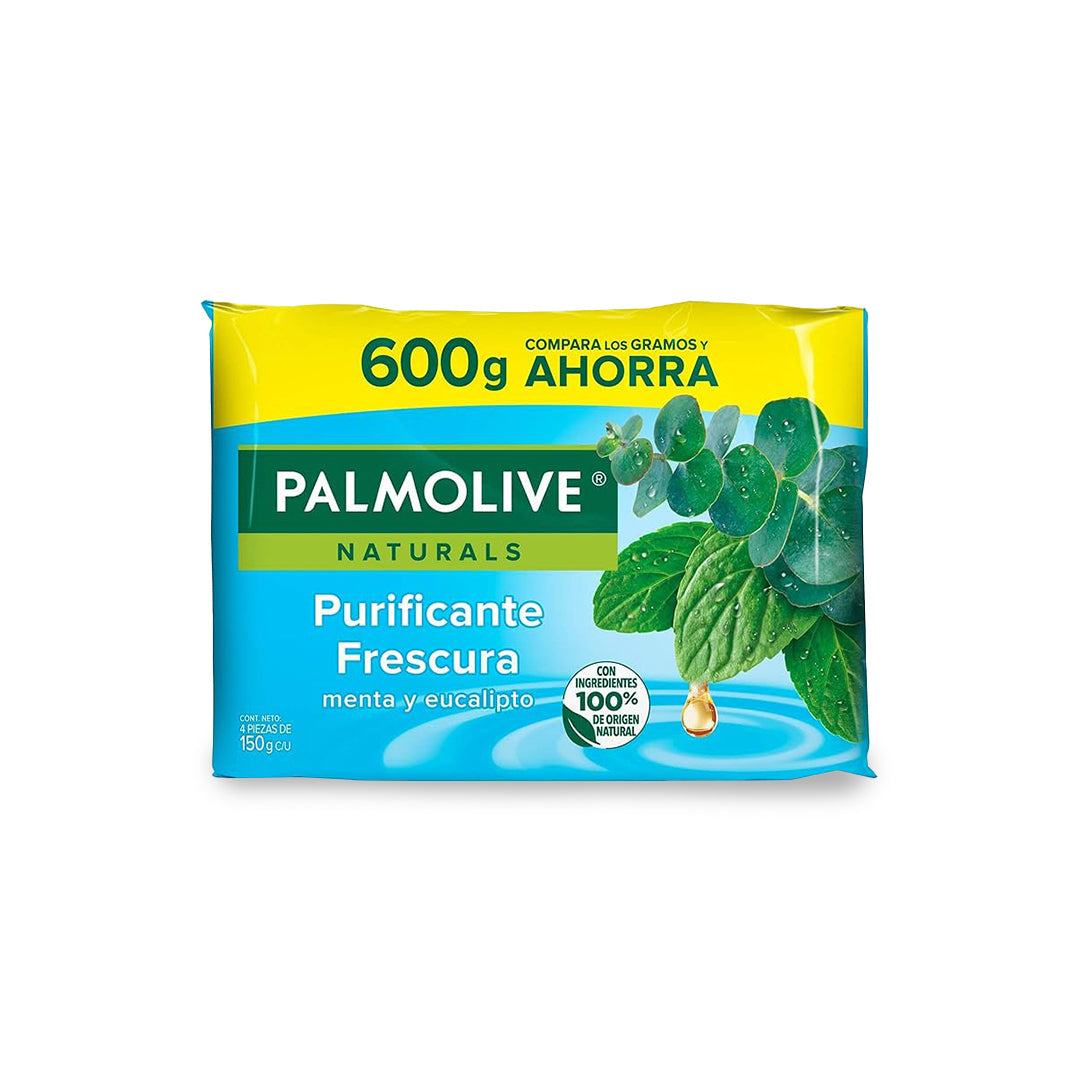 Jabon De Baño Palmolive Menta Y Eucalipto 4 Pz 480 Gr