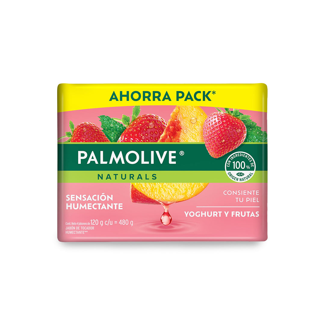 Jabon De Baño Palmolive Yoghurt Y Frutas 4 Pz 480 Gr