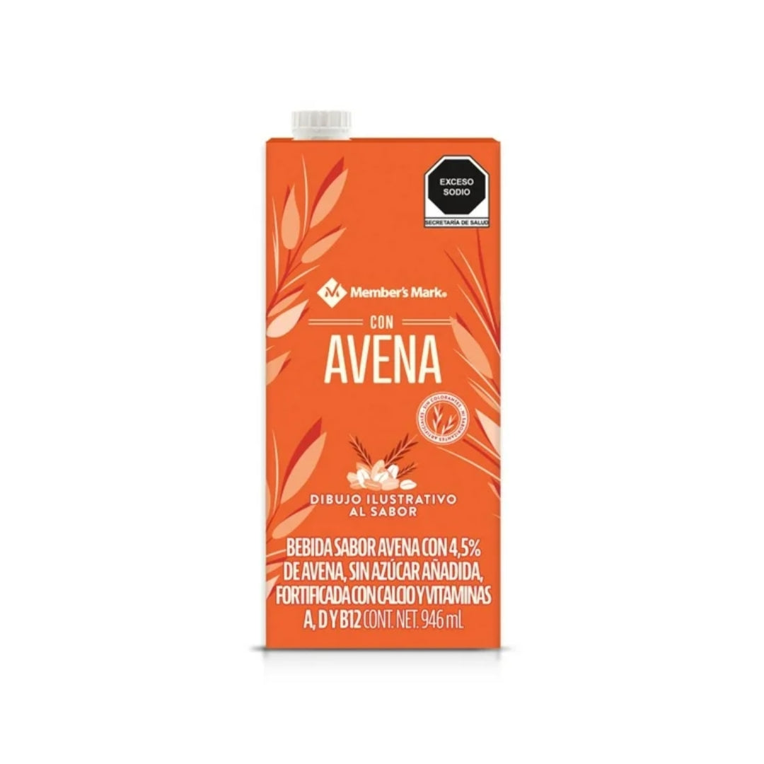 Leche Especializadas Members Avena S/Azucar 946 Ml