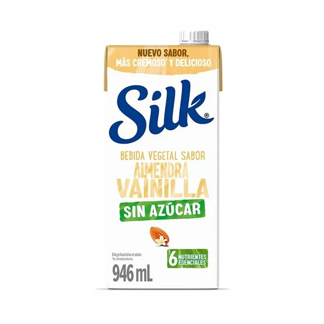 Leche Especializadas Silk Almendra Vainilla Sin Azucar 946 Ml