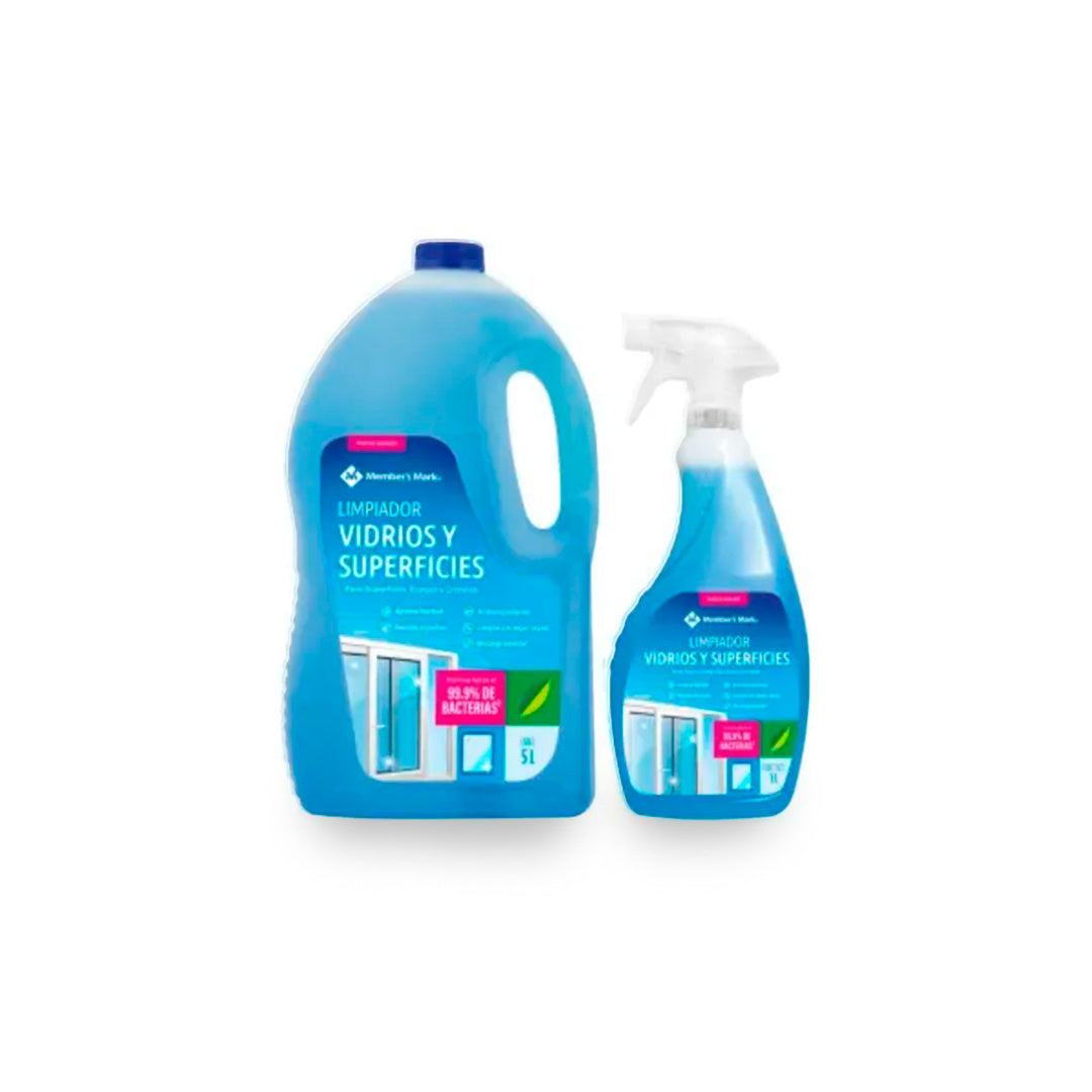 Limpiador De Vidrios Members 5 Lt + Members 1 Lt Pz