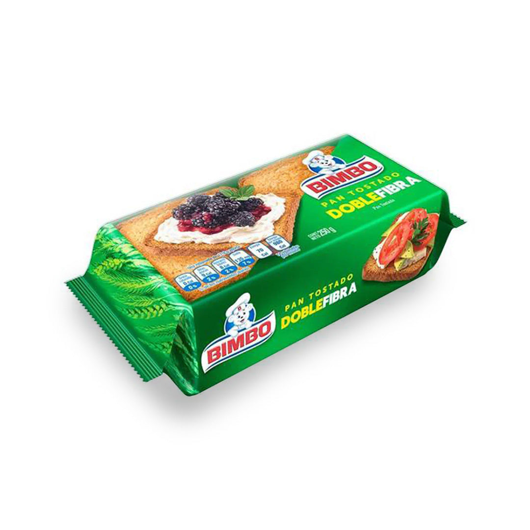 Pan Bimbo Tostado Doble Fibra 250 Gr