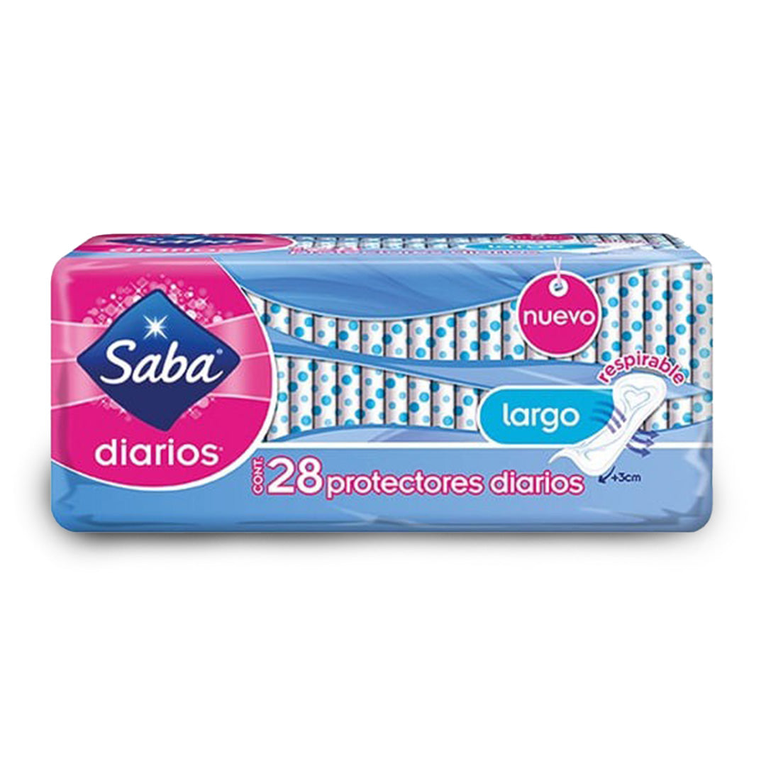 Panty Protector Saba Diarios (Largos) 28Pz +6Pz