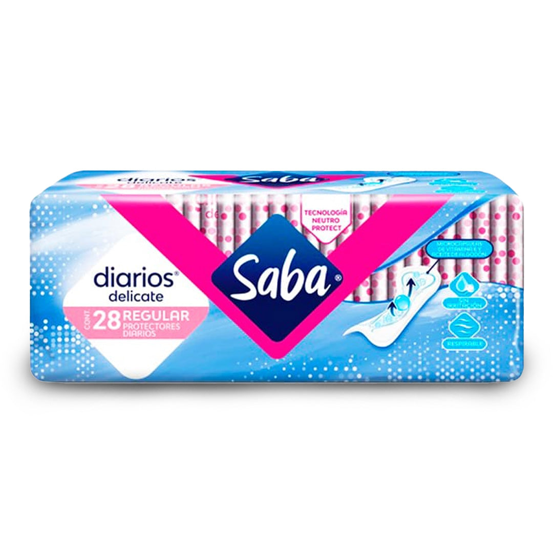 Panty Protector Saba Regular Diarios Delicate 28 + 6 Pz