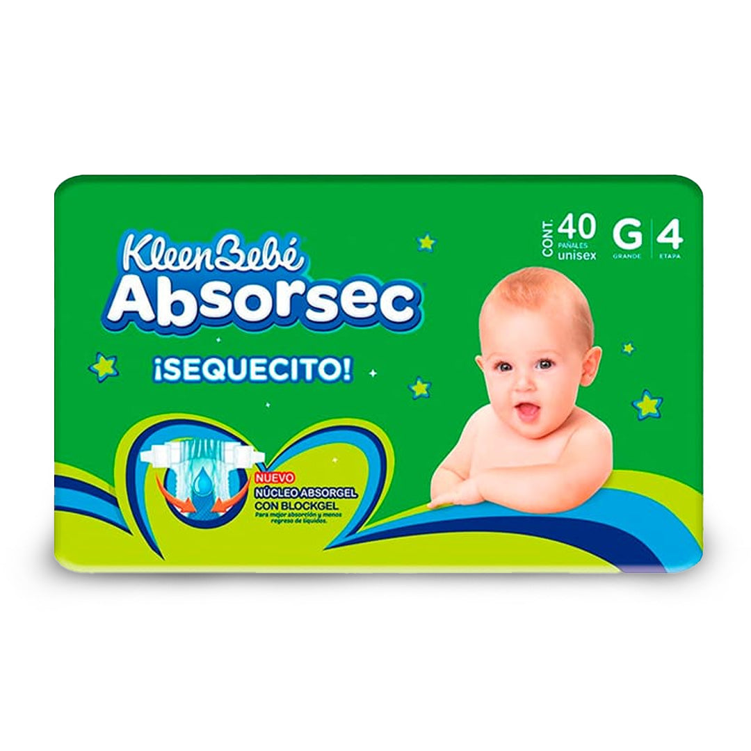 Pañal Absorsec Grd. 40 Pz