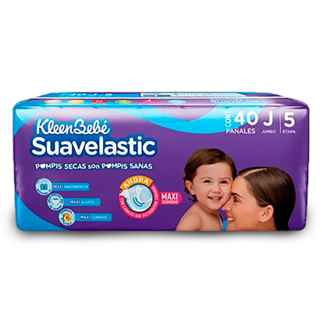 Pañal Suavelastic Max Jum 40Pz