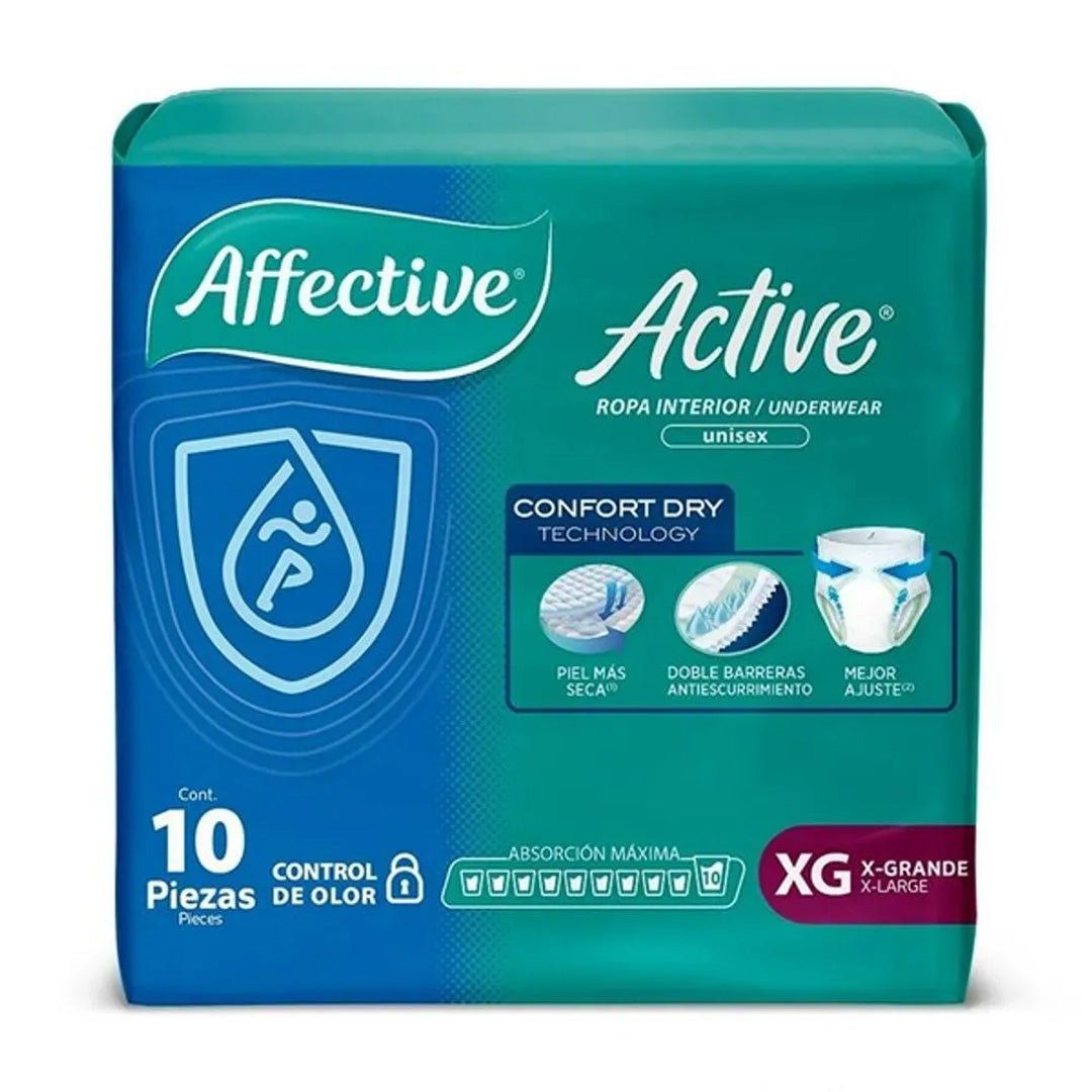 Pañal Adulto Affective Active Pants Gde 10Pz