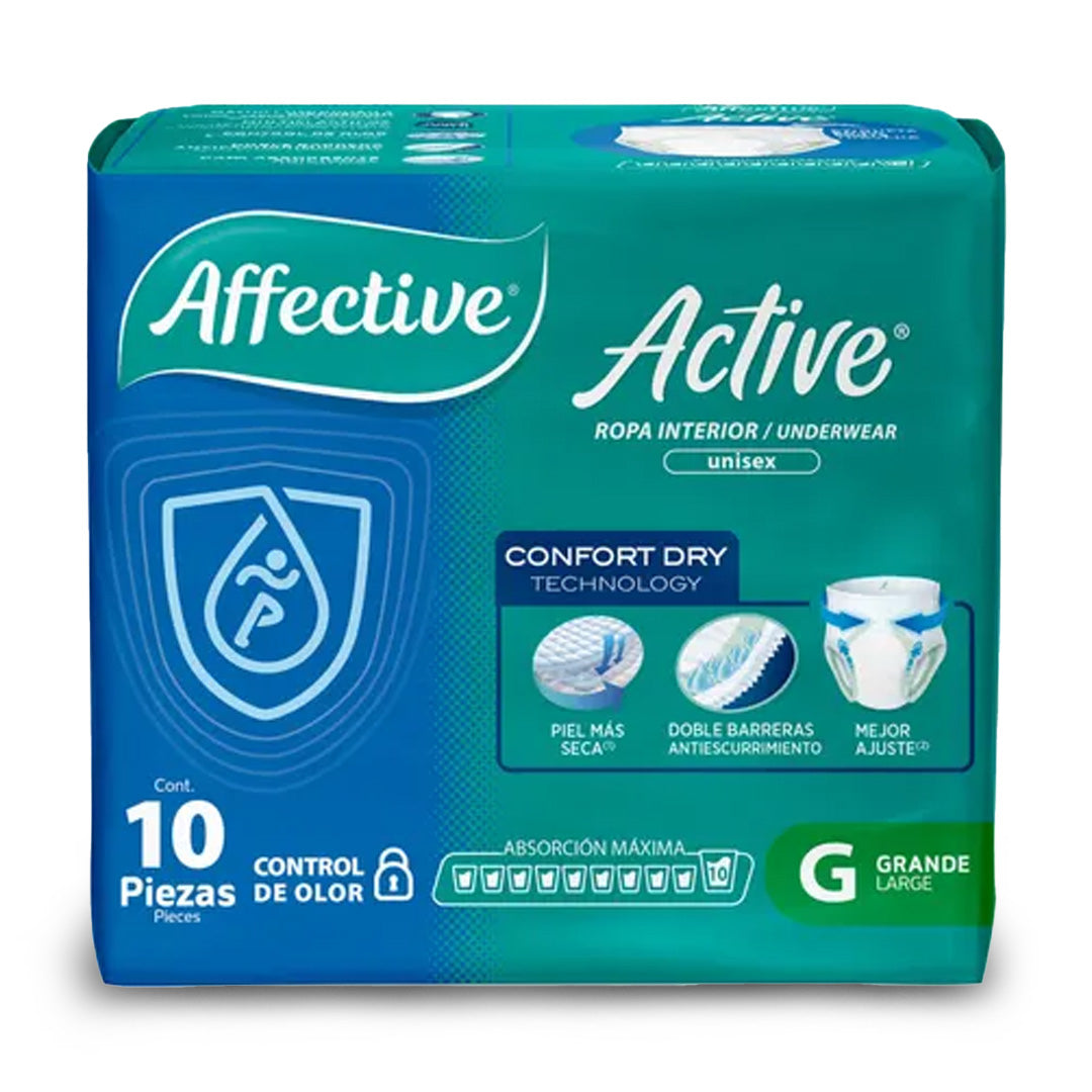 Pañal Adulto Affective Active Pants Med. 10 Pz