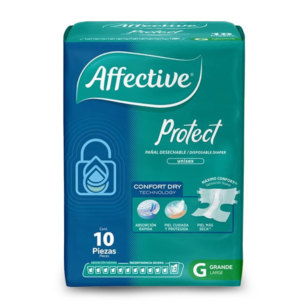 Pañal Adulto Affective Predoblado Unit. 10 Pz.