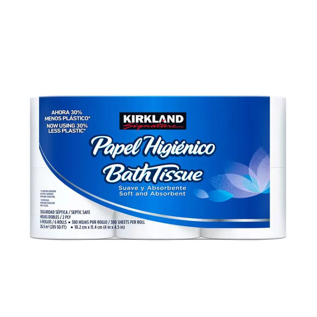Papel Higienico Kirkland Bath Tissue 6 Pz 380 Hjs