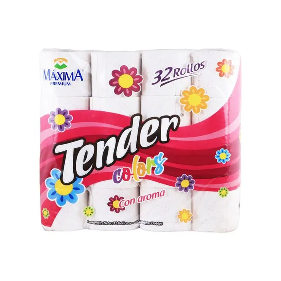 Papel Higienico Maxima Tender C/Olor 200 Hojas 32 Pz