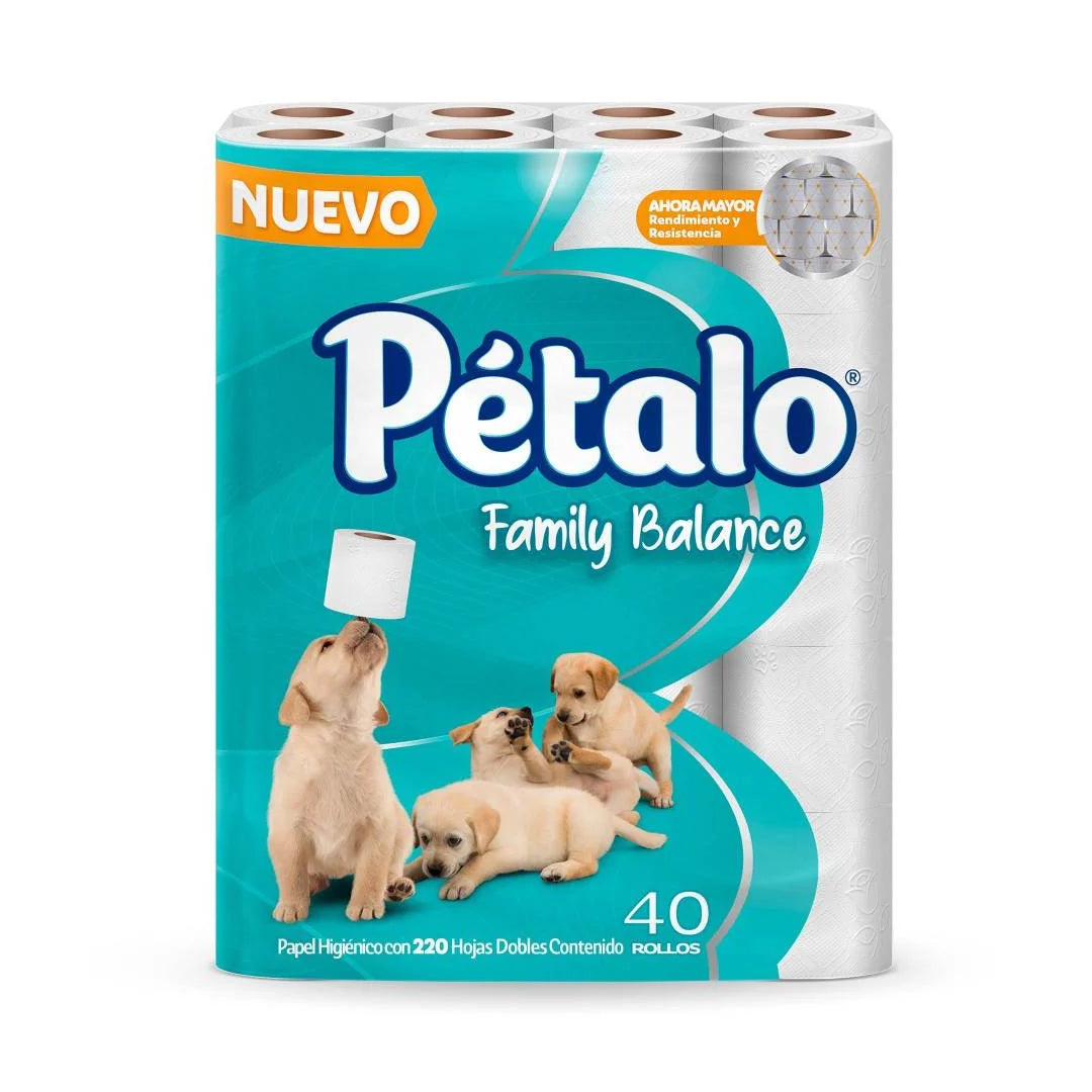 Papel Higienico Petalo Family Balance 40 Rollos