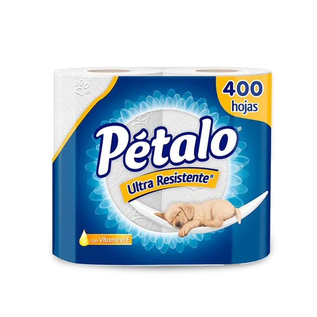 Papel Higienico Petalo Ultra Resistente 4 Pz 400 Hjs