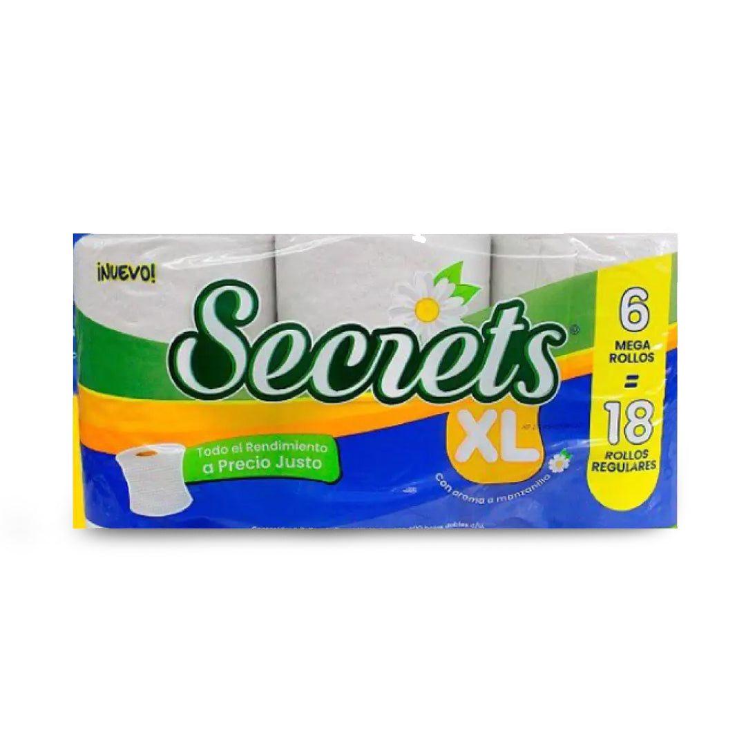 Papel Higienico Secrets 600 Hjs 6 Pz