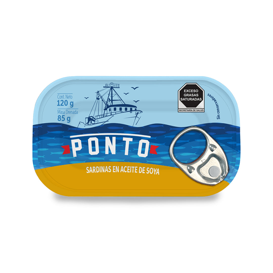 Sardinas Ponto Aceite Soya 120 Gr