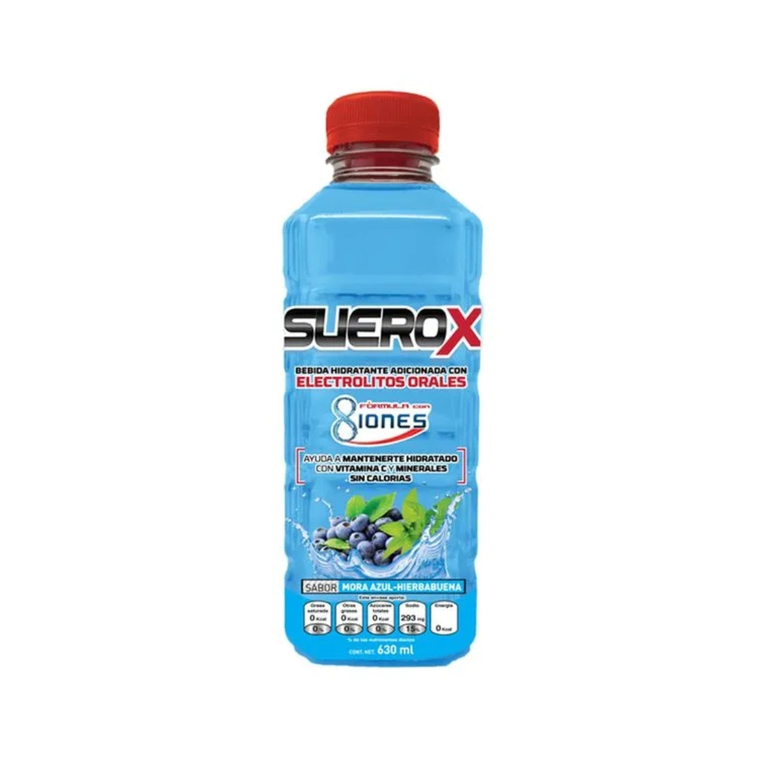 Suero Suerox 8Iones Mora Azu-Hierbabuena 630Ml