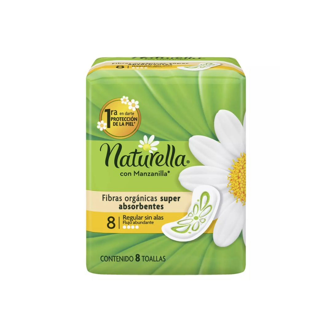 Toalla Femenina Naturella F.Mod Sin Alas 8 Pz