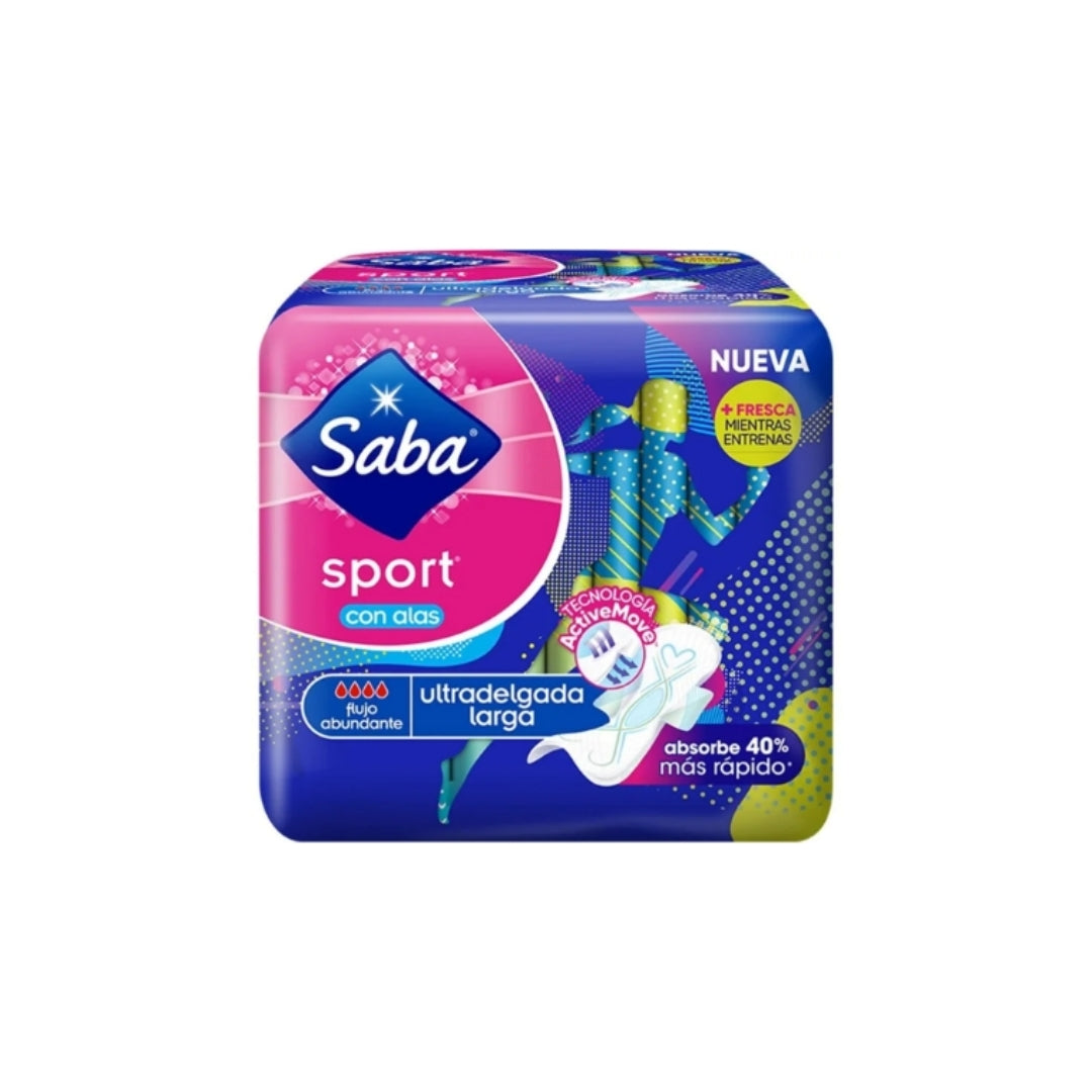 Toalla Femenina Saba Sport U. Delgada Larga 10 Pz
