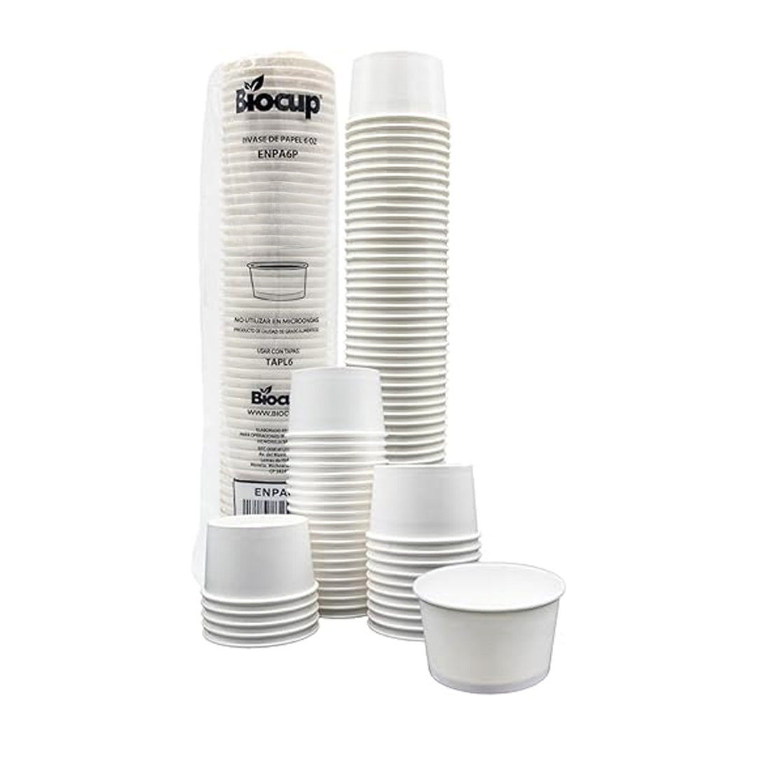 Vasos Biocup Souffle Blanco 1Oz 100Pz
