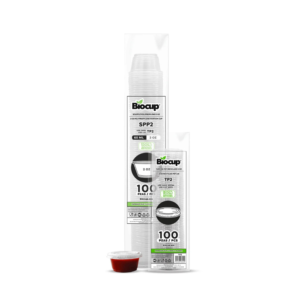 Vasos Biocup Souffle Spp2P 2Oz 60Ml 100Pz