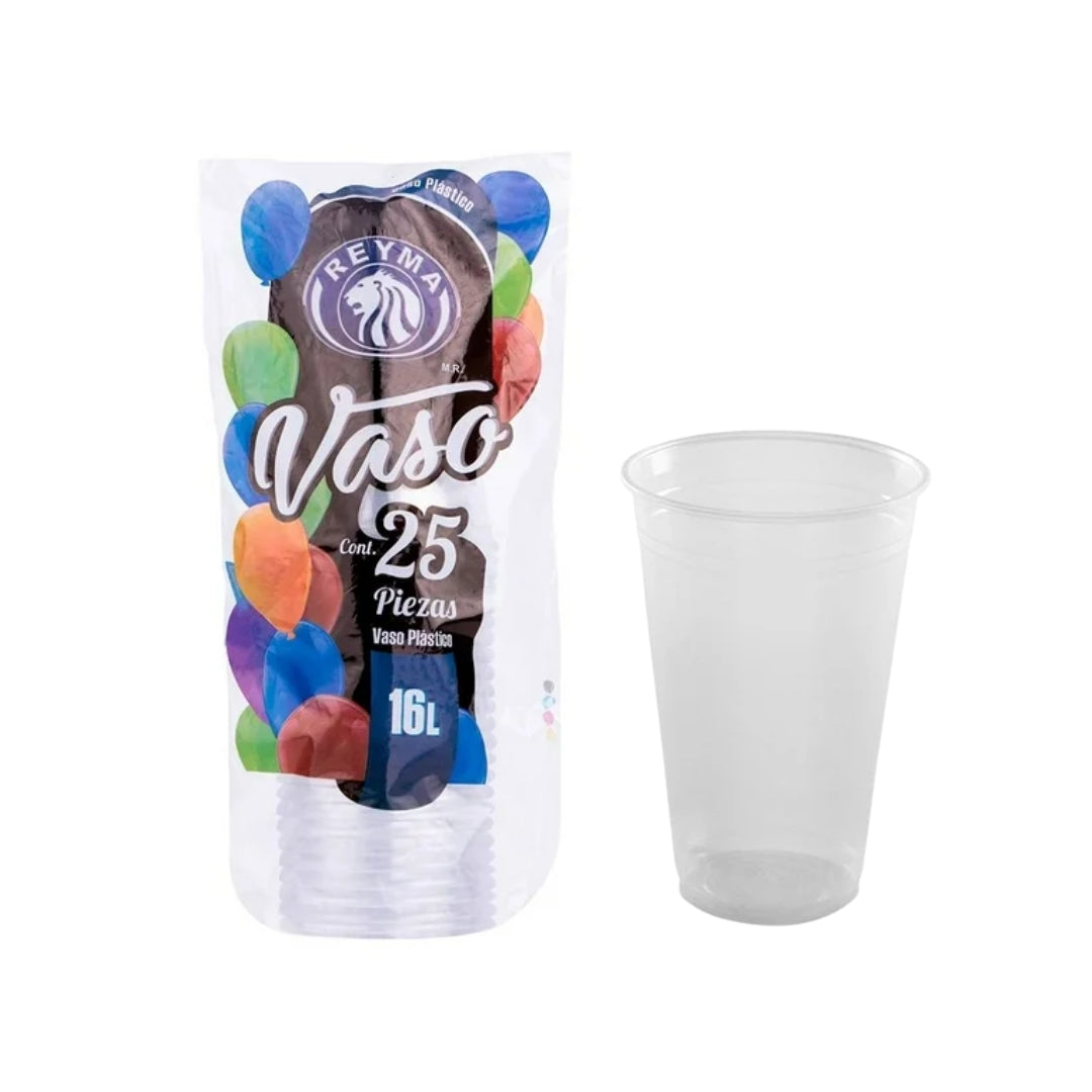 Vasos Reyma #16 Largo 25 Pz.