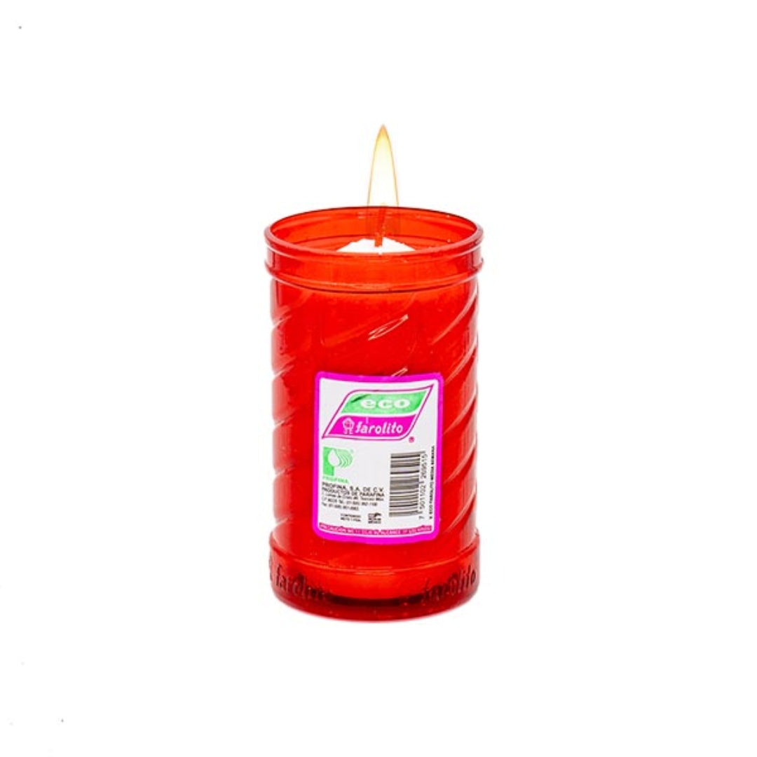 Veladoras Farolito Eco Semana Roja Pz