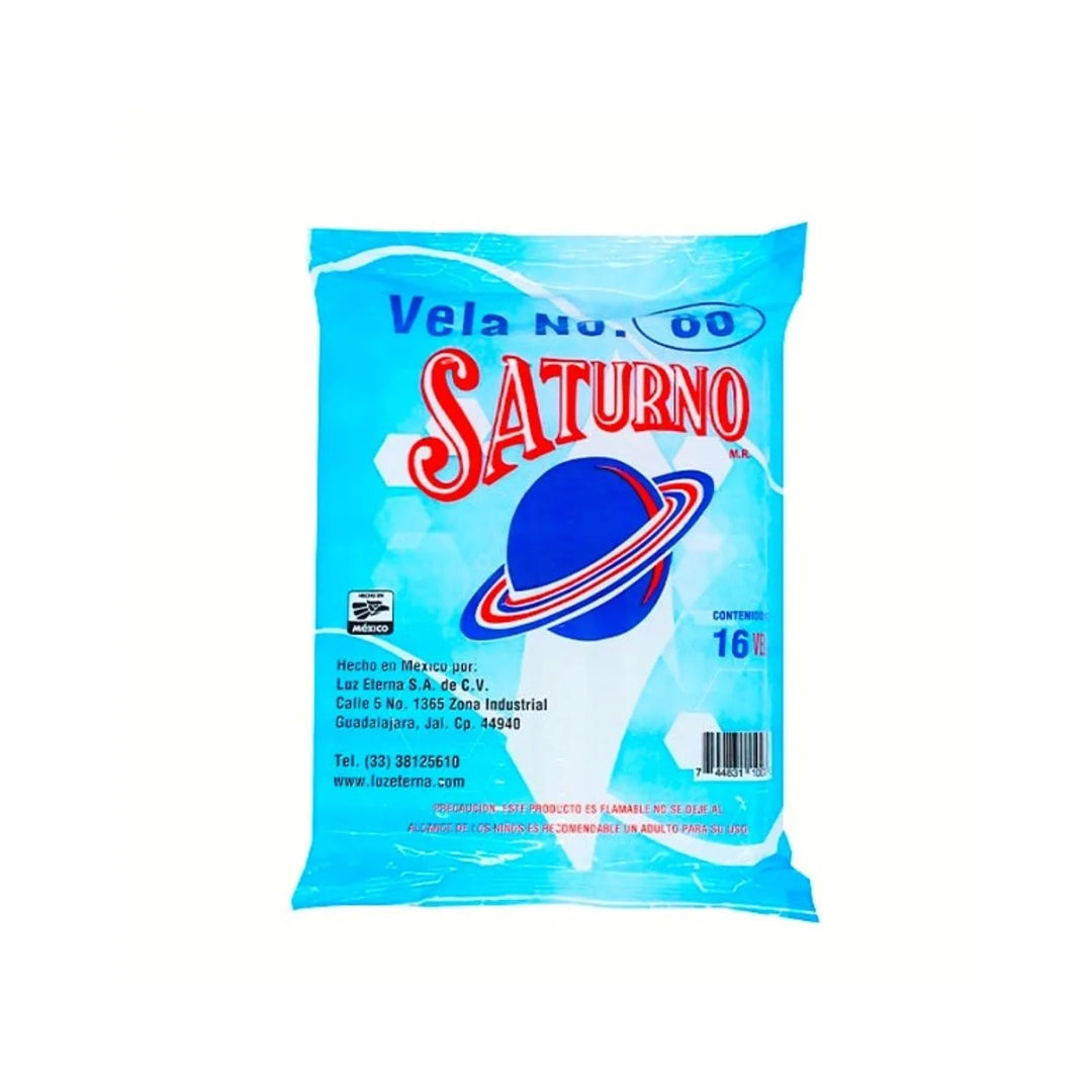Veladoras Luz Eterna Vela Saturno N°80 Bolsa 16Pz
