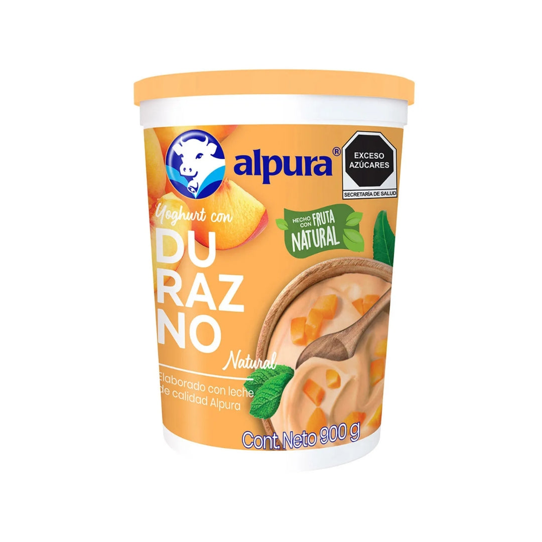 Yogurt Alpura Batido Durazno 900 Gr