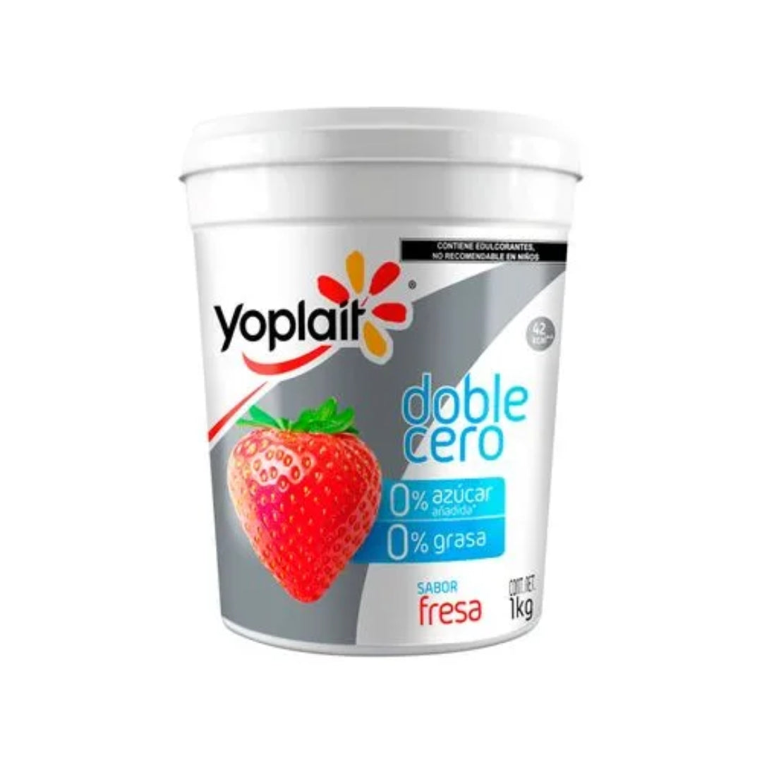 Yogurt Yoplait Doble Cero Fresa 1Kg