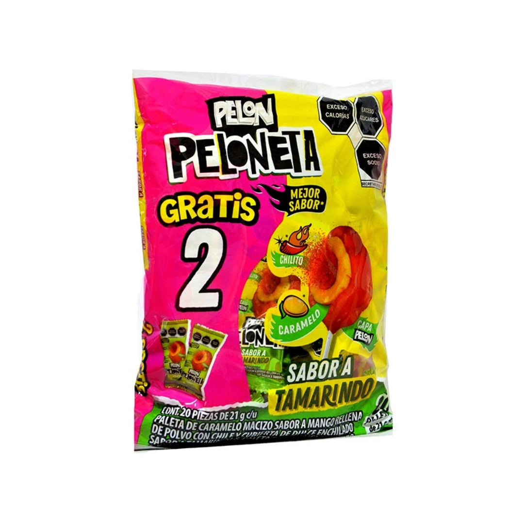 Dulces Pelon Pal. Peloneta Tamrindo 18+2 Pz